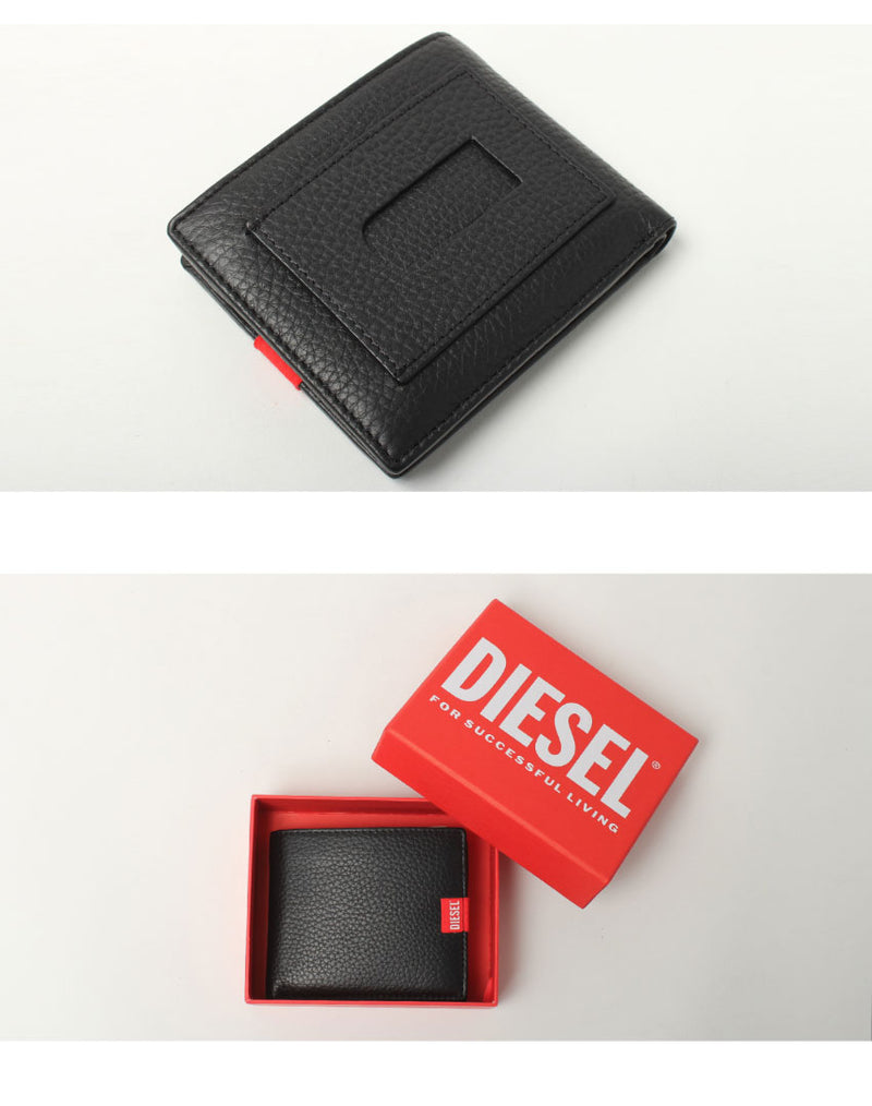 ディーゼル DIESEL メンズ 財布 二つ折り パスポケット付き BI-FOLD COIN S バイフォールドウォレット 2023年春夏新作 X09358 PR013