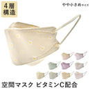 【50枚】血色 立体 空間マスク ビタミンC配合 5枚×10袋 10カラー