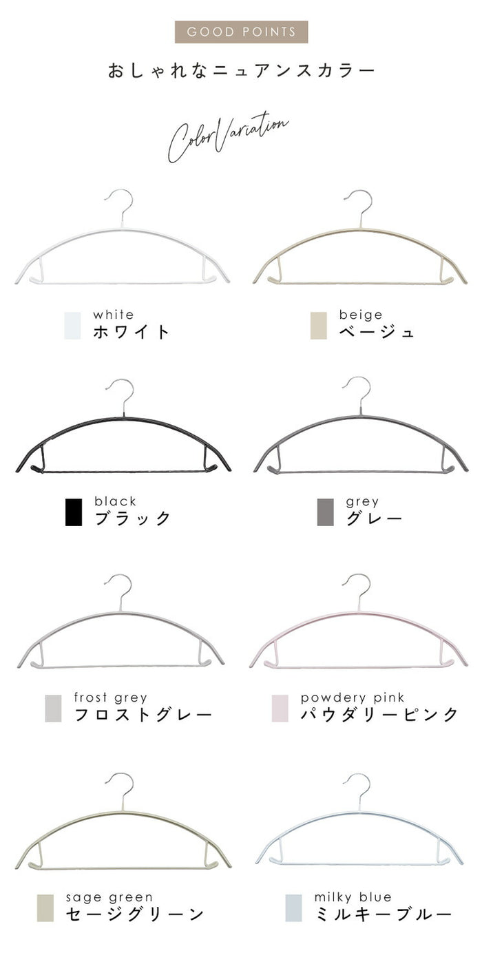 滑らないハンガー ROYAL HANGER ノーマルハンガー（バー付き）5本