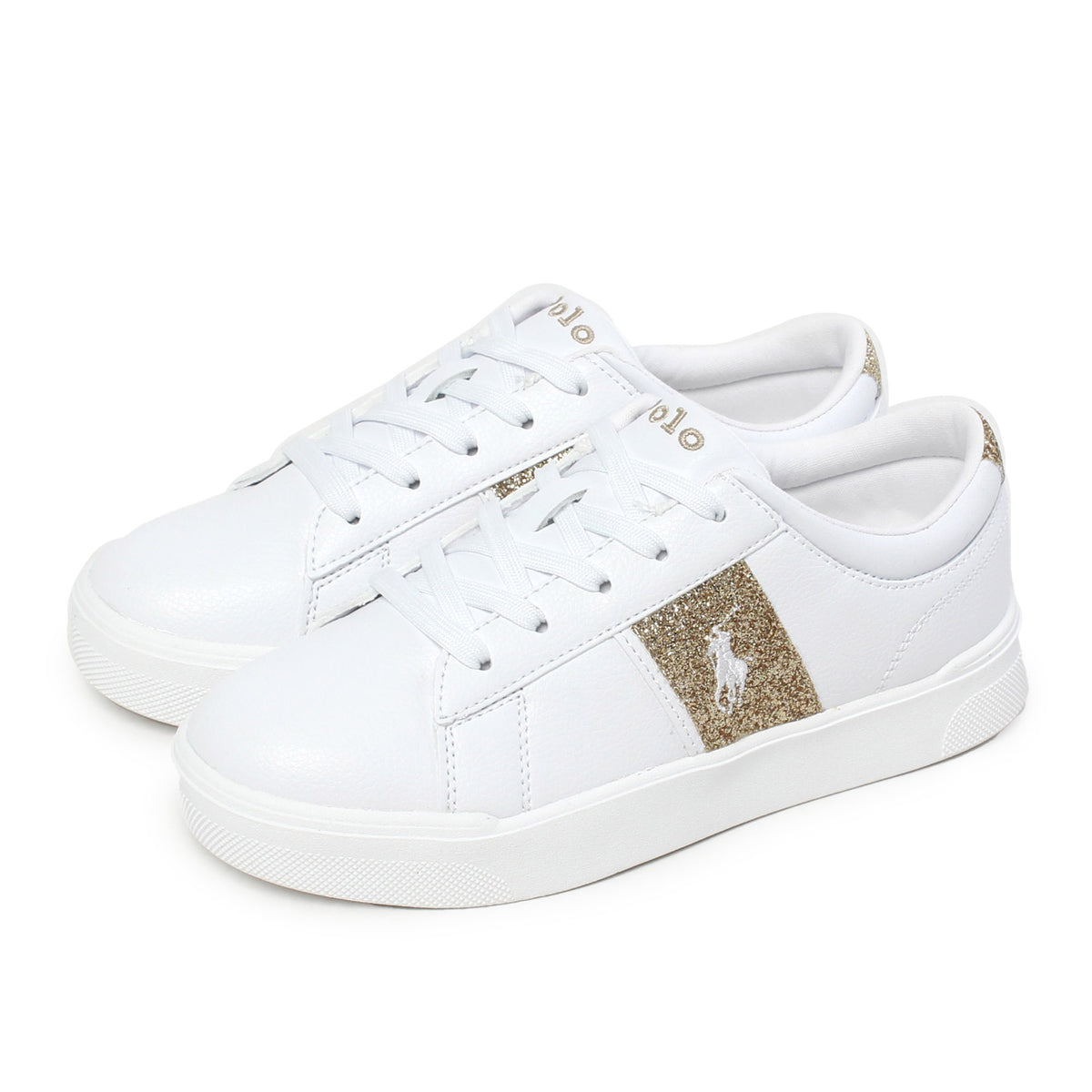 レア ラルフローレン ダッフルコート 靴 翼 レザー ロゴ グレー  R POLO RALPH LAUREN ポロ ラルフローレン スニーカー レディース