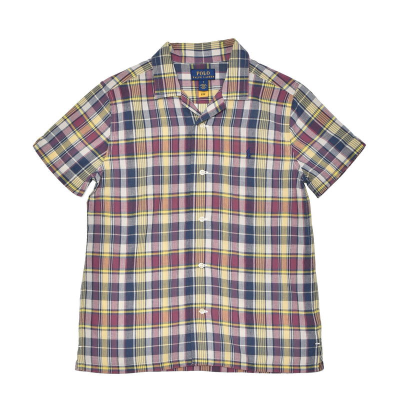 SS LINEN ANDY CAMP SHIRT-PLD 322964694 半袖シャツ