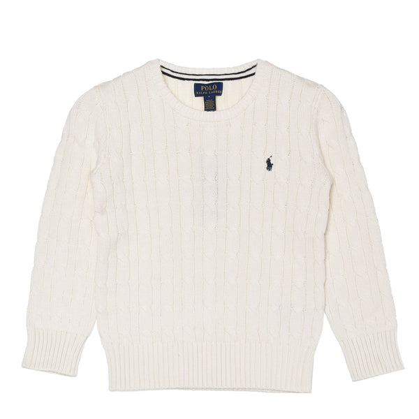 LS CABLE-KNIT CREW SWEATER 322702674 ニット 2カラー