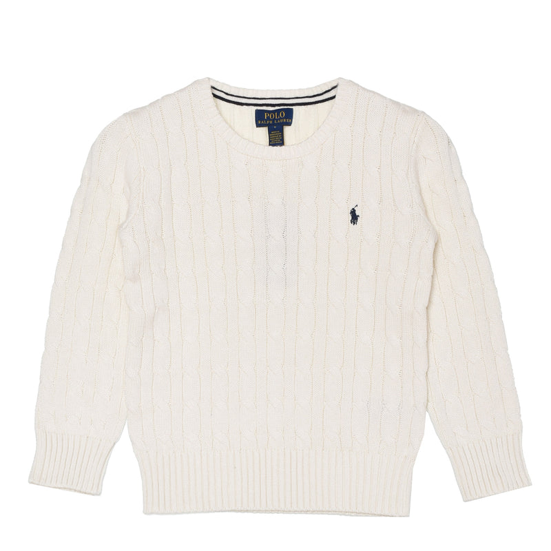 LS CABLE-KNIT CREW SWEATER 322702674 ニット 2カラー