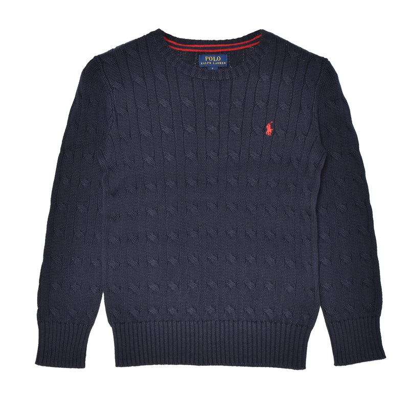 LS CABLE-KNIT CREW SWEATER 322702674 ニット 2カラー