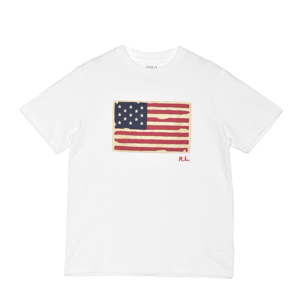希少★Polo by Ralph Lauren★ポロシャツ★日米国旗★L★白 ✳️希少☆Polo by Ralph Lauren☆ポロシャツ☆日米国旗☆L☆白