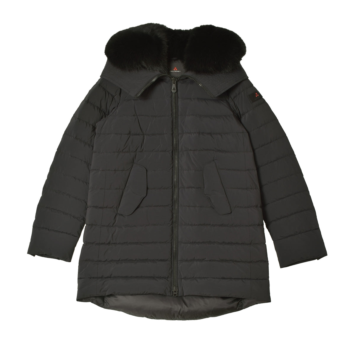 ダウンジャケット・コート PEUTEREY Women Outer ITOKA ML FUR 852 BEIGE Long down jacket with matching colour fur, color Sesame