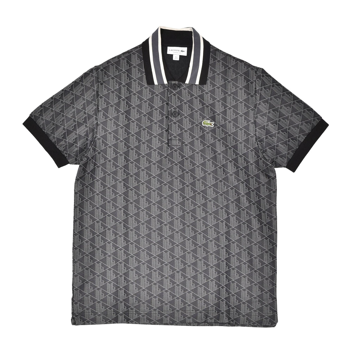 ラコステ LACOSTE モノグラムジャカードポロシャツ DH1417 半袖
