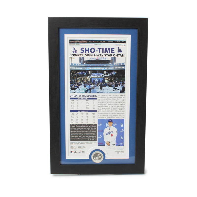 LOS ANGELES DODGERS SHOHEI OHTANI HIGHLAND MINT PRESS CONFERENCE SILVER COIN PHOTO MINT 21759990 21759989 インテリア 2カラー
