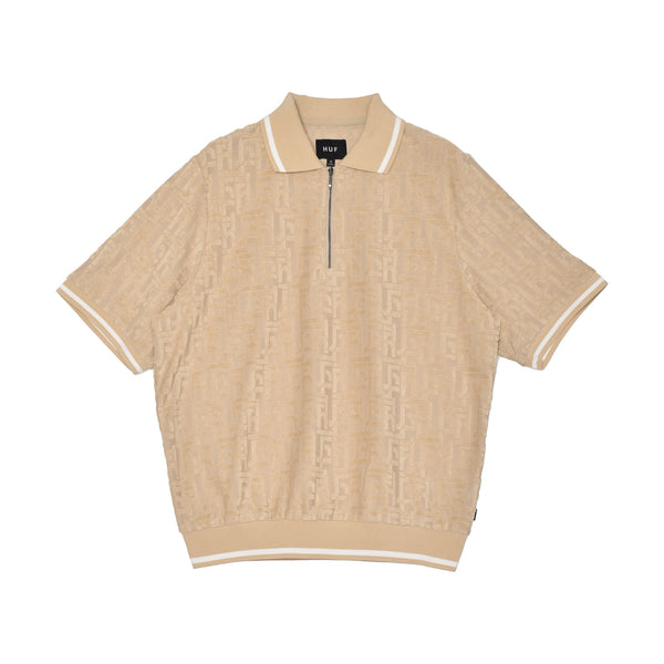 TETHER JACQUARD S/S TERRY TOP KN00546 ポロシャツ 2カラー