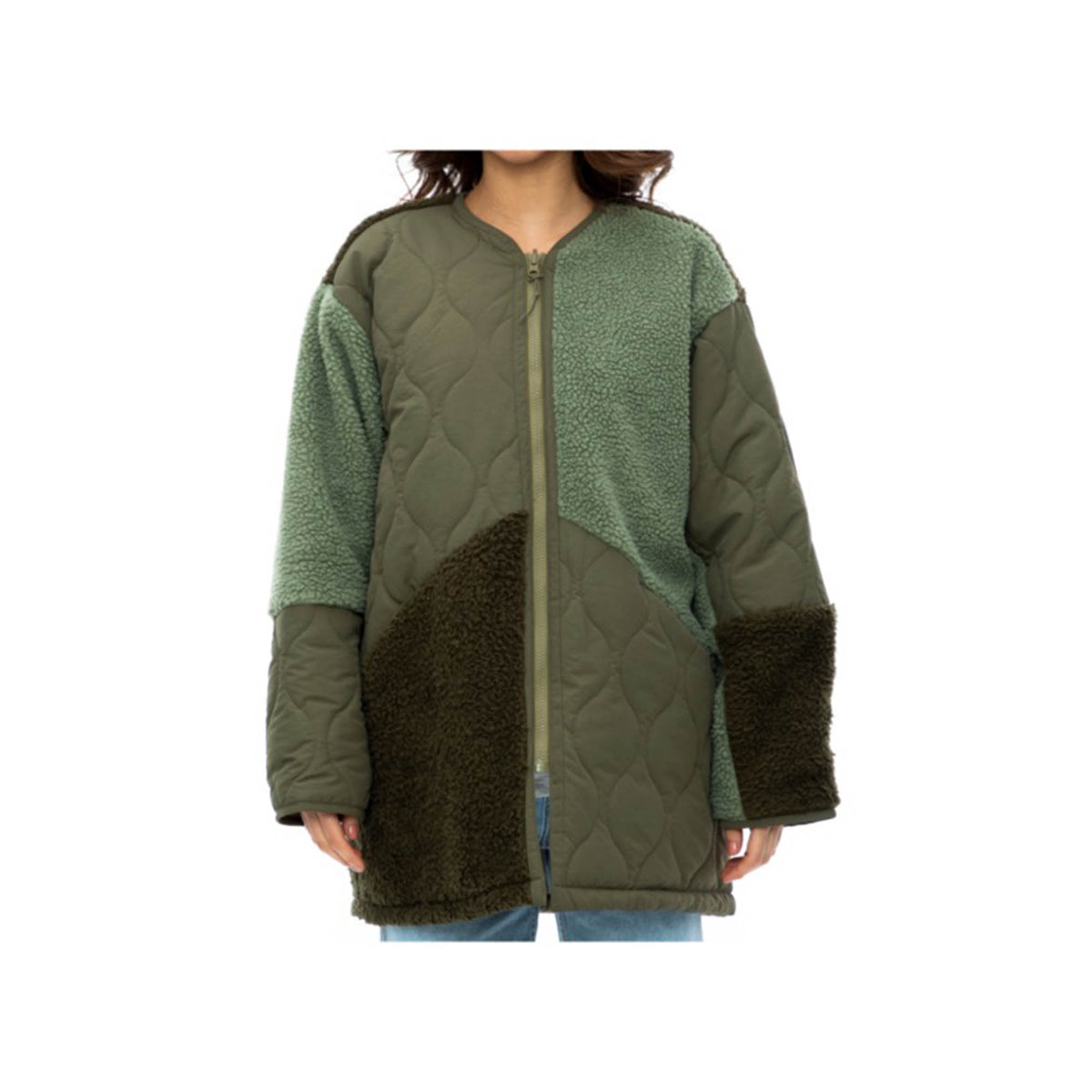 ビラボン BILLABONG ミックスファブリックノーカラージャケット