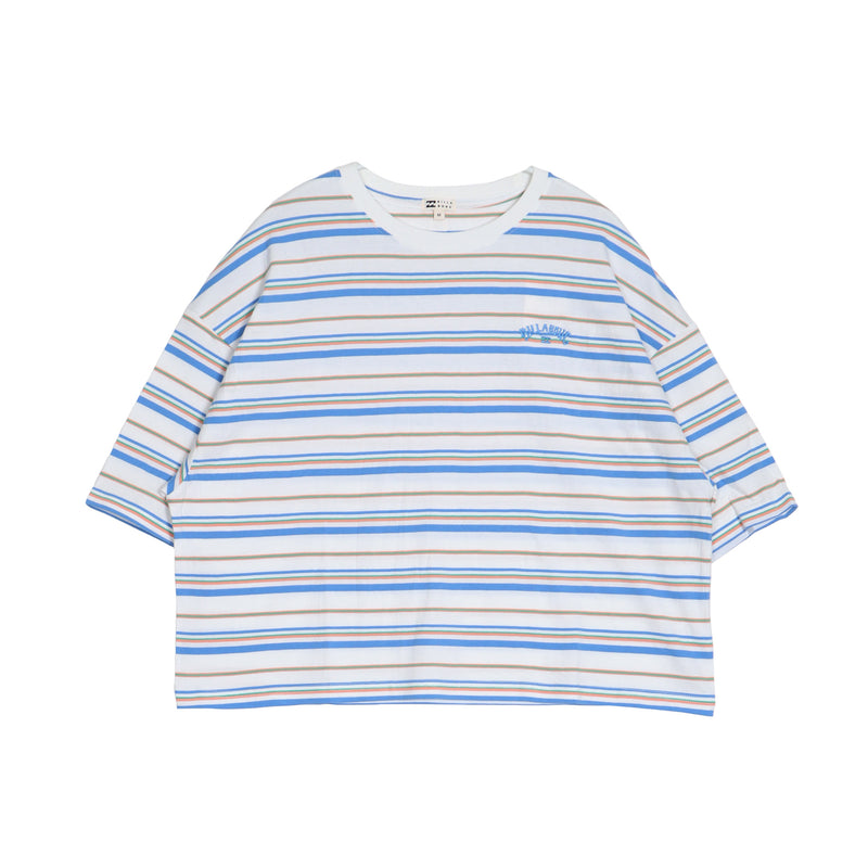 STRIPE LOOSE CROPPED TEE BE01C205 半袖Tシャツ 2カラー