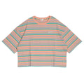 STRIPE LOOSE CROPPED TEE BE01C205 半袖Tシャツ 2カラー