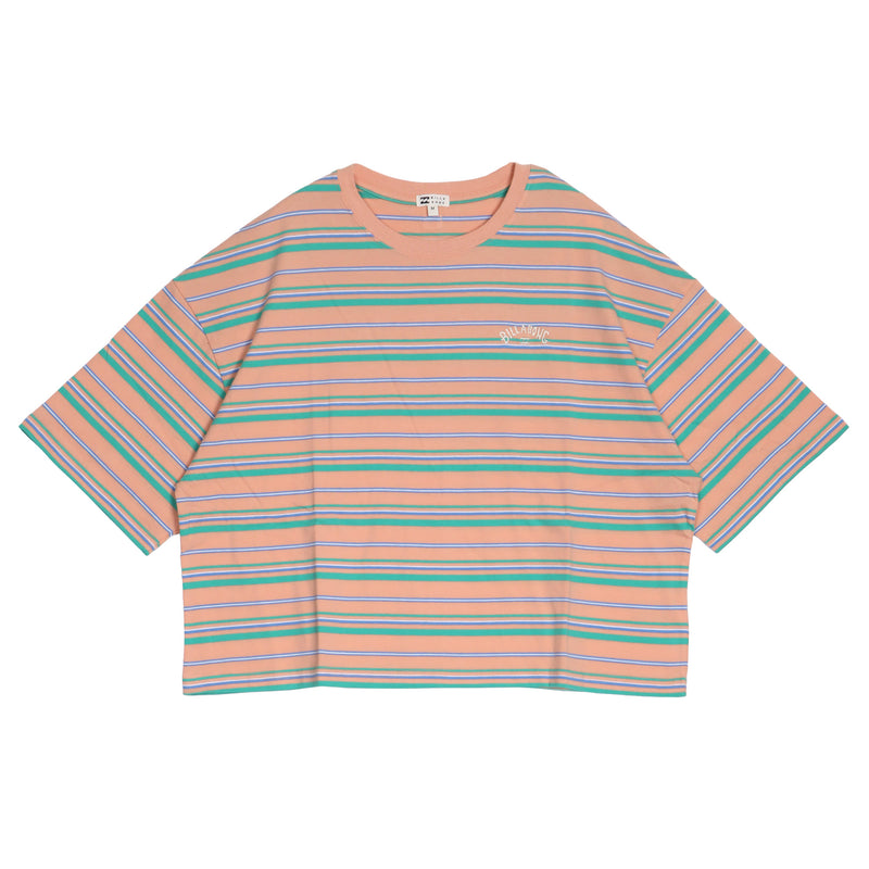 STRIPE LOOSE CROPPED TEE BE01C205 半袖Tシャツ 2カラー