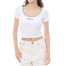 MINI RVCA LACE TRIM SS BABY TEE BF043210 半袖Tシャツ 3カラー