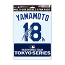 山本由伸 MLB WORLD TOUR TOKYO SERIES ネーム＆ナンバー ML1325SS0024 ファンデカール 野球 選手