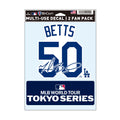 ムーキー・ベッツ MLB WORLD TOUR TOKYO SERIES ネーム＆ナンバー ML1325SS0027 ファンデカール 野球 選手