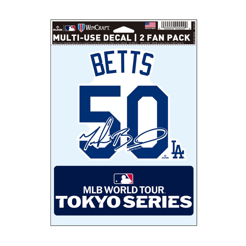 ムーキー・ベッツ MLB WORLD TOUR TOKYO SERIES ネーム＆ナンバー ML1325SS0027 ファンデカール 野球 選手