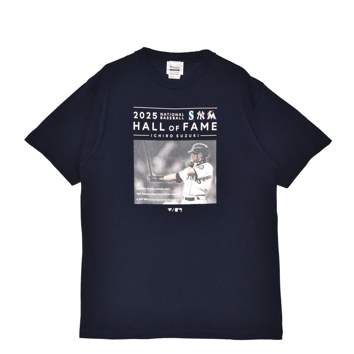 イチロー　記念TシャツM ファナティクス FANATICS イチロー HOF記念 Tシャツ ML01-25SS