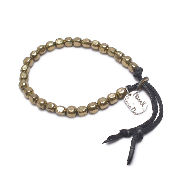 BRACELET BEAD LEAT M1A-BRAC-MLEAT ブレスレット 1カラー