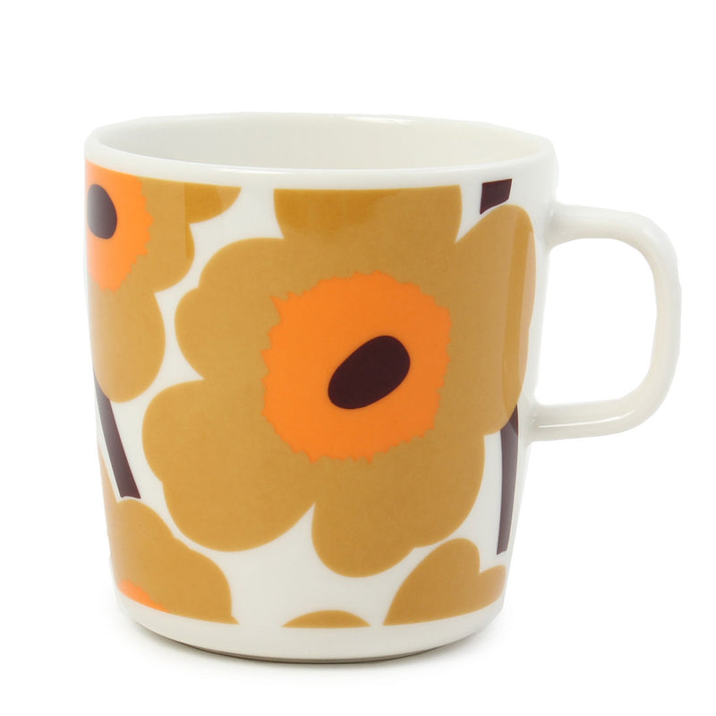 【新品】マリメッコ　Unikko レインポンチョ　ブラック ×ダークオレンジ 新品】マリメッコ Unikko レインポンチョ ブラック ×ダークオレンジ