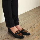 アニマルバイカラー ペニーパンプス TO-332 フラットパンプス ブラック 黒 ブラウン 5カラー