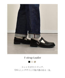 Tストラップローファー TO-373 ローファー ブラック 黒 ホワイト 白 3カラー