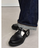 Tストラップローファー TO-373 ローファー ブラック 黒 ホワイト 白 3カラー