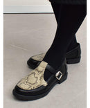 Tストラップローファー TO-373 ローファー ブラック 黒 ホワイト 白 3カラー