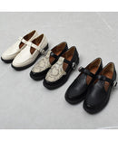 Tストラップローファー TO-373 ローファー ブラック 黒 ホワイト 白 3カラー