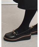 厚底ビットローファー TO-374 ローファー ブラック 黒 ベージュ 3カラー