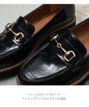 厚底ビットローファー TO-374 ローファー ブラック 黒 ベージュ 3カラー