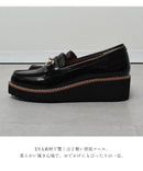 厚底ビットローファー TO-374 ローファー ブラック 黒 ベージュ 3カラー