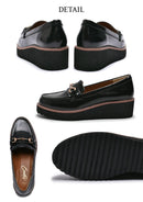 厚底ビットローファー TO-374 ローファー ブラック 黒 ベージュ 3カラー