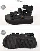 W フラットフォーム メビア 1116810 サンダル ブラック 黒 1カラー