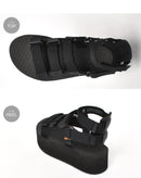 W フラットフォーム メビア 1116810 サンダル ブラック 黒 1カラー