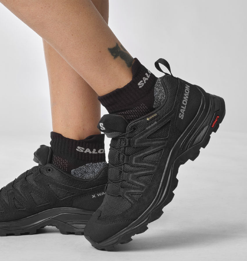 大人女性の サロモン SALOMON X WARD LEATHER GTX W エックスワード