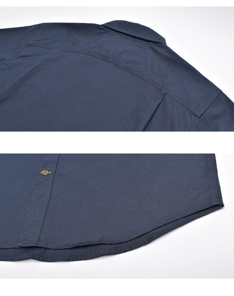 ショートスリーブワークキャンバスシャツ 103555 半袖シャツ ネイビー グレー カーキ ベージュ 4カラー