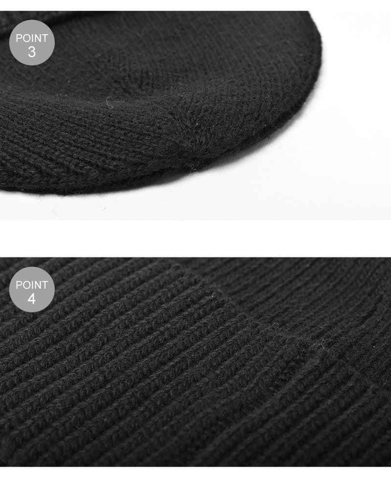 ポロベア ニットキャップ PC0812 帽子 ブラック 黒 ネイビー 紺 グレー 3カラー