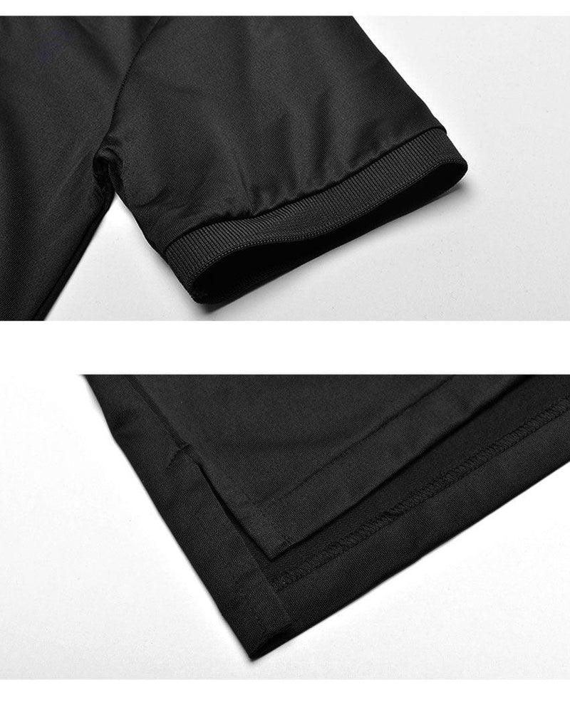 ワンポイント 半袖ポロシャツ ポロシャツ ネイビー 紺 ブラック 黒 2カラー