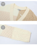 REESE CREAM PATCHWORK 829-310 カーディガン ベージュ 1カラー