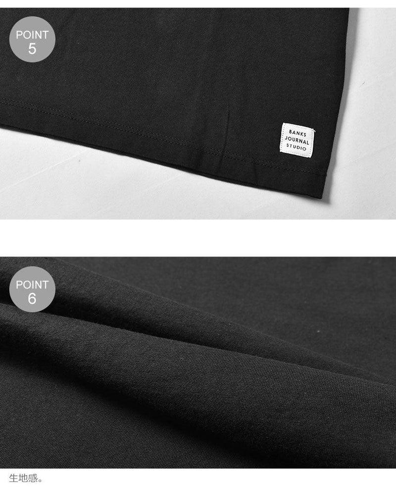 ダンクウェル ラベル 長袖Tシャツ WLTS0055 Tシャツ ホワイト 白 ブラック 黒 2カラー