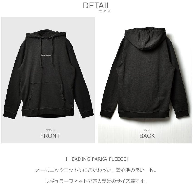 HEADING PARKA FLEECE WSMU0017 パーカー ブラック 黒 ベージュ 2カラー