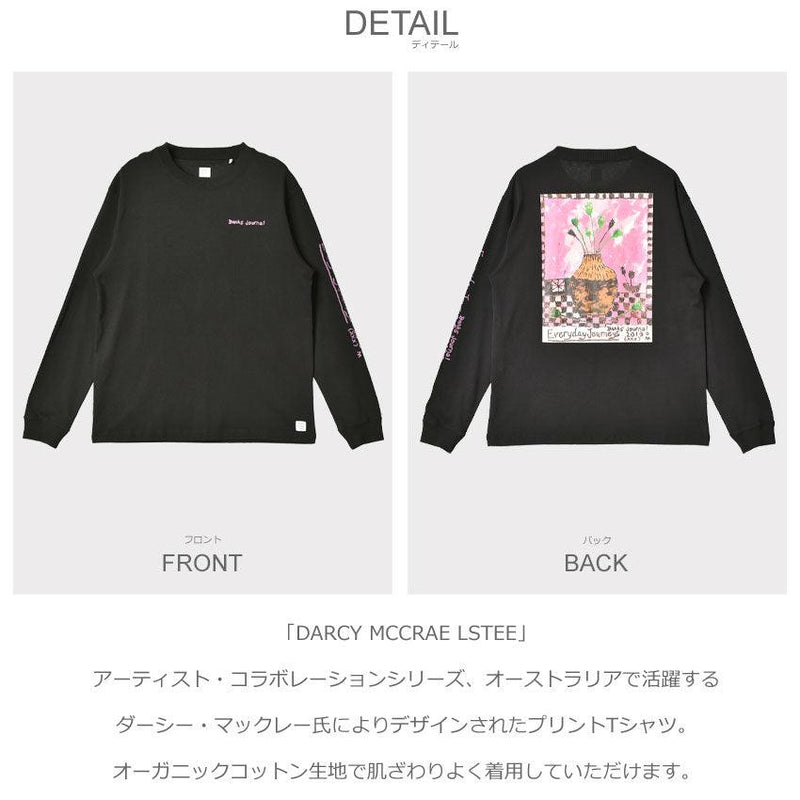 ダーシーマックレー ロングスリーブTシャツ WLTS0074 長袖Tシャツ ベージュ ブラック 黒 2カラー