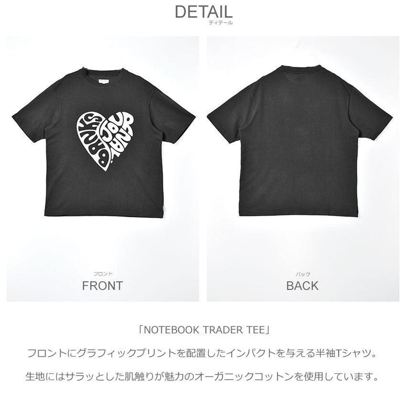 NOTEBOOK TRADER TEE WTS0707 半袖Tシャツ ブラック 黒 1カラー
