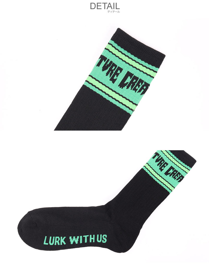 LURK WITH US SOCKS CREW 44643277 ソックス 2カラー