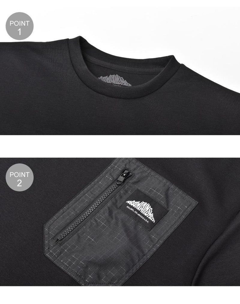 ロングスリーブTシャツ MS0-000-212011 長袖Tシャツ ブラック 黒 カーキ ベージュ 3カラー