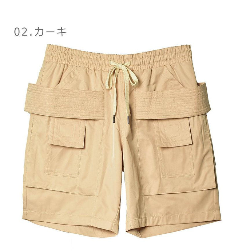 シノビショートパンツ パンツ ブラック 黒 カーキ 2カラー