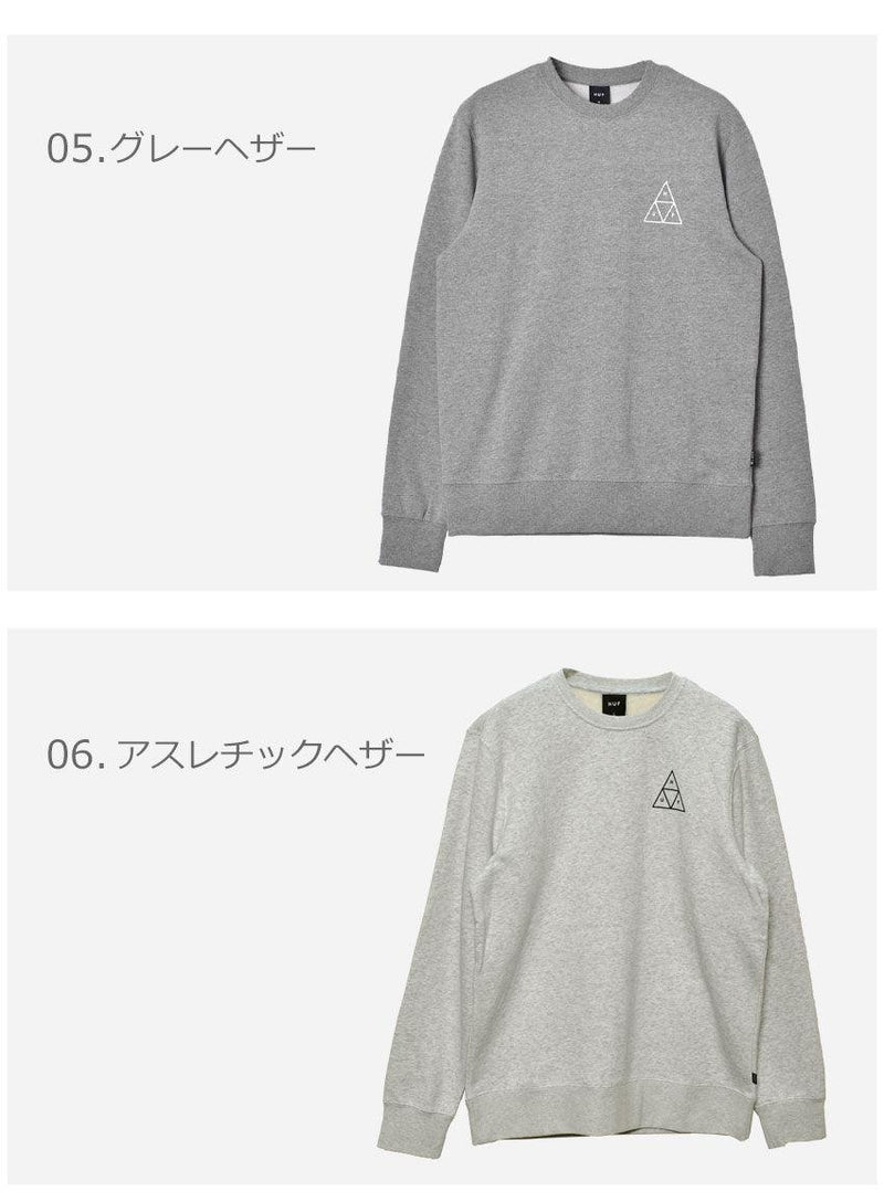 トリプルトライアングル クルー PF00101 スウェット ブラック 黒 グレー パープル オレンジ 6カラー