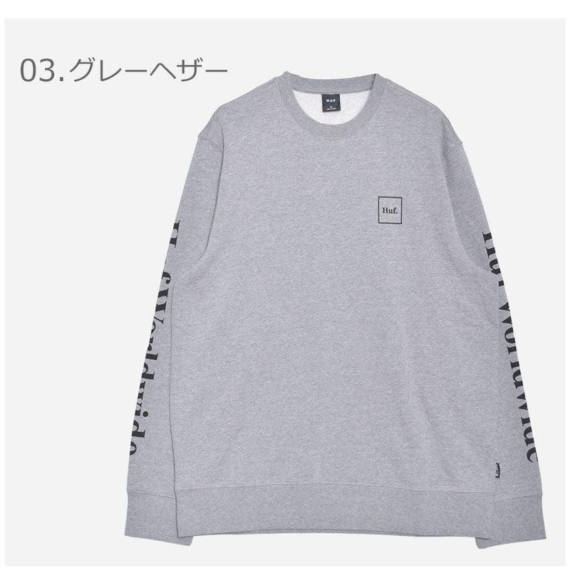 エッセンシャルズ ドメスティック クルー PF00264 スウェット ホワイト 白 ブラック 黒 グレー 3カラー