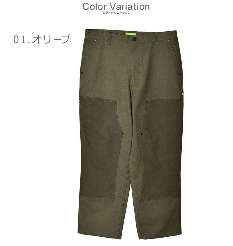 ギルマン ダブル ニーパンツ PT00207 ボトムス ブラック 黒 オリーブ カーキ 2カラー